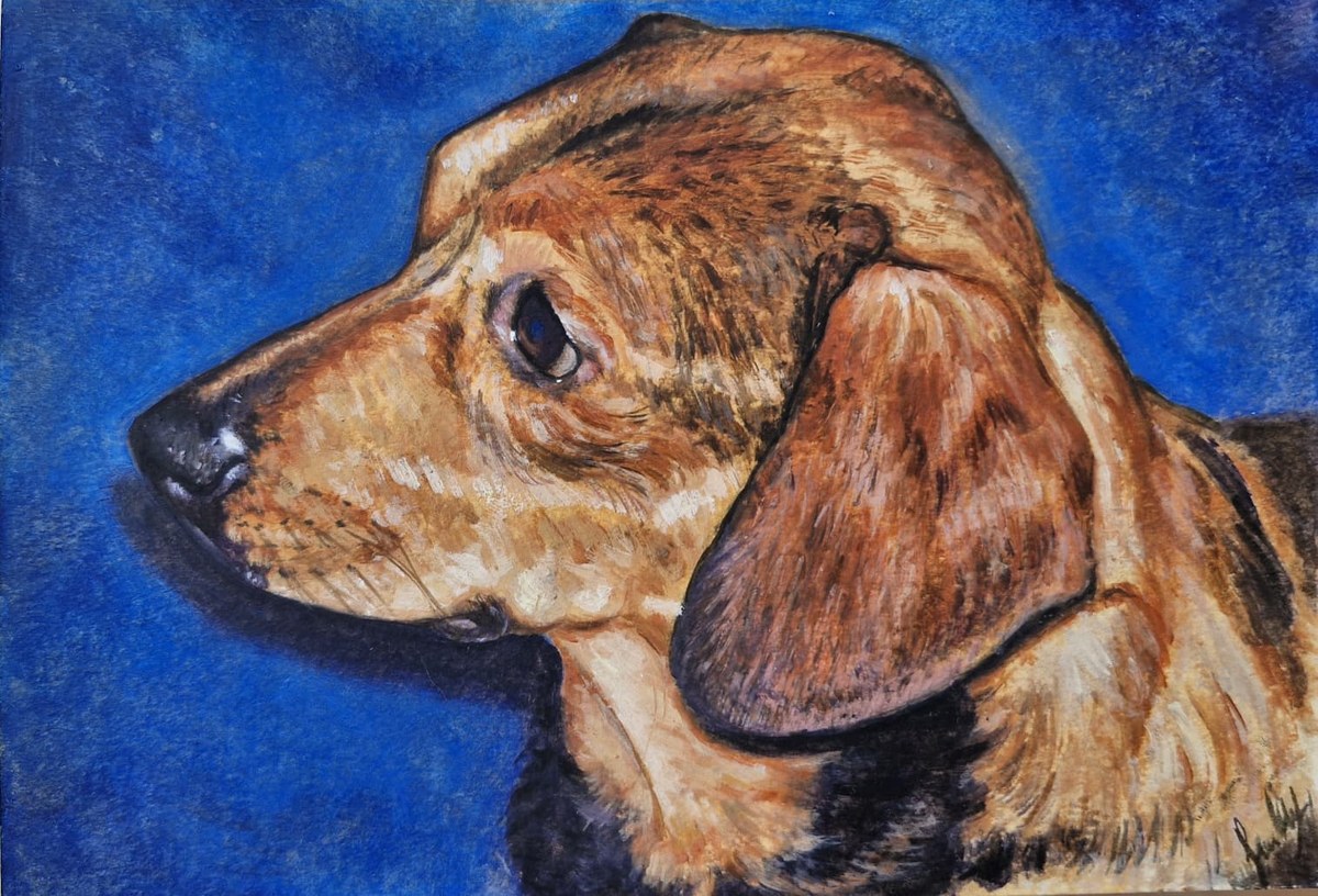 El retrato al óleo terminado